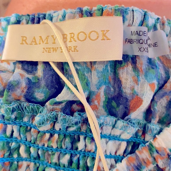 🐍 Ramey Brook strapless turquoise snake print top - Picture 4 of 6